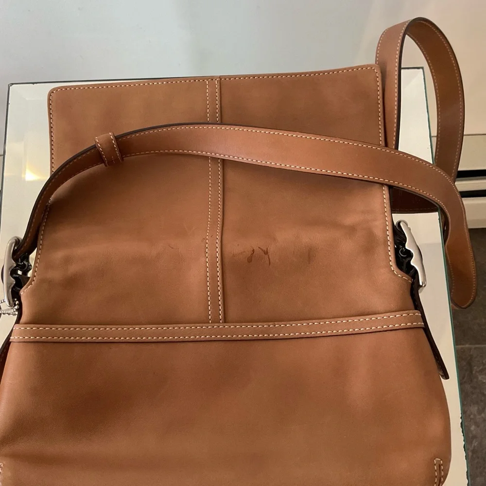 VTG y2k Coach Legacy Crossbody H043-9848 Supple Cow Hide Tan Leather  Clean ! - Picture 4 of 7